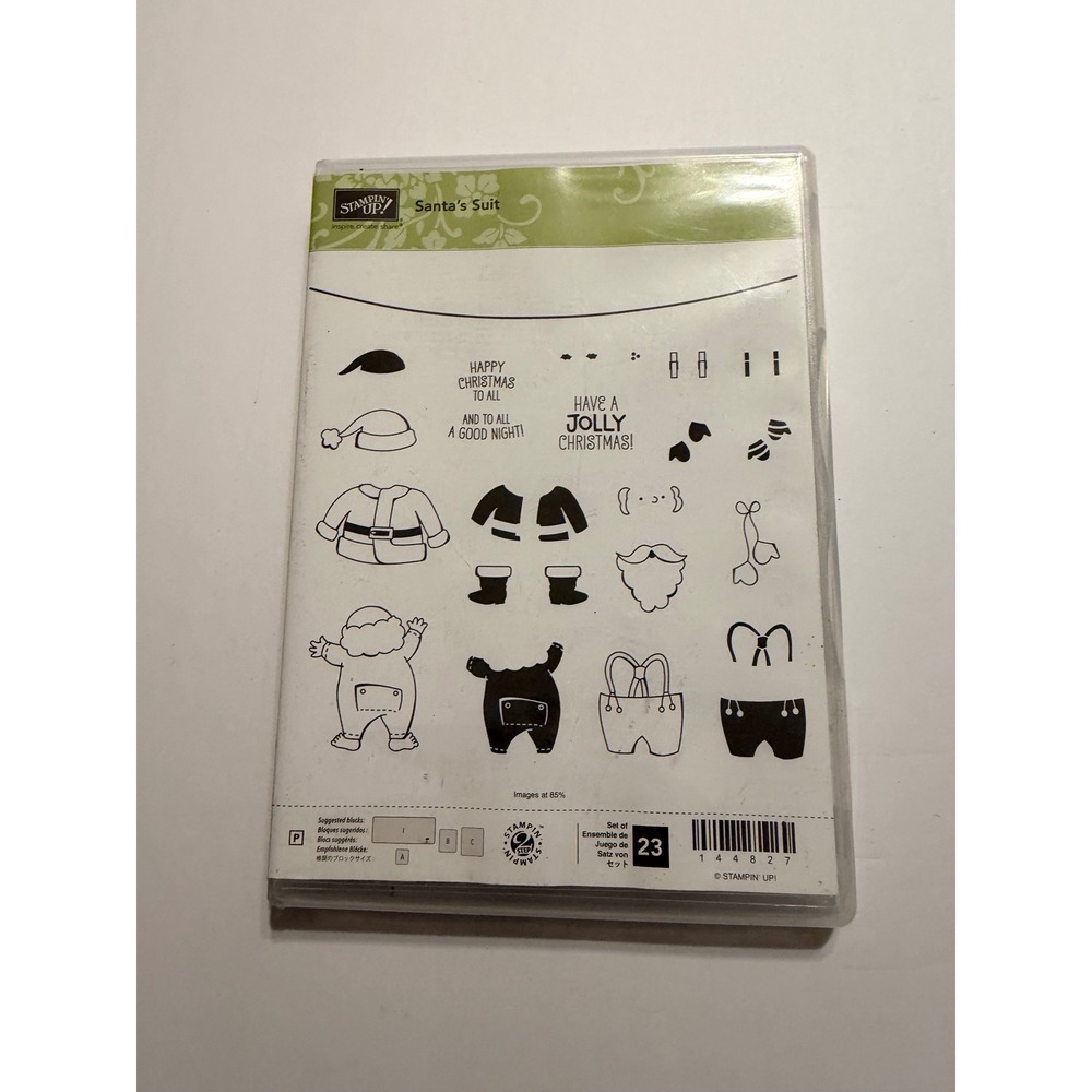Stampin' Up! Santa's Suit Clear Mount Rubber‎ Stamps Christmas Holiday Crafting